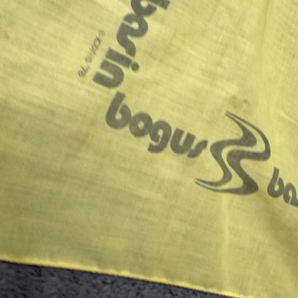 Vintage Bogus Basin Handkerchief Bandana 1978 McU Sports Boise Idaho Yellow